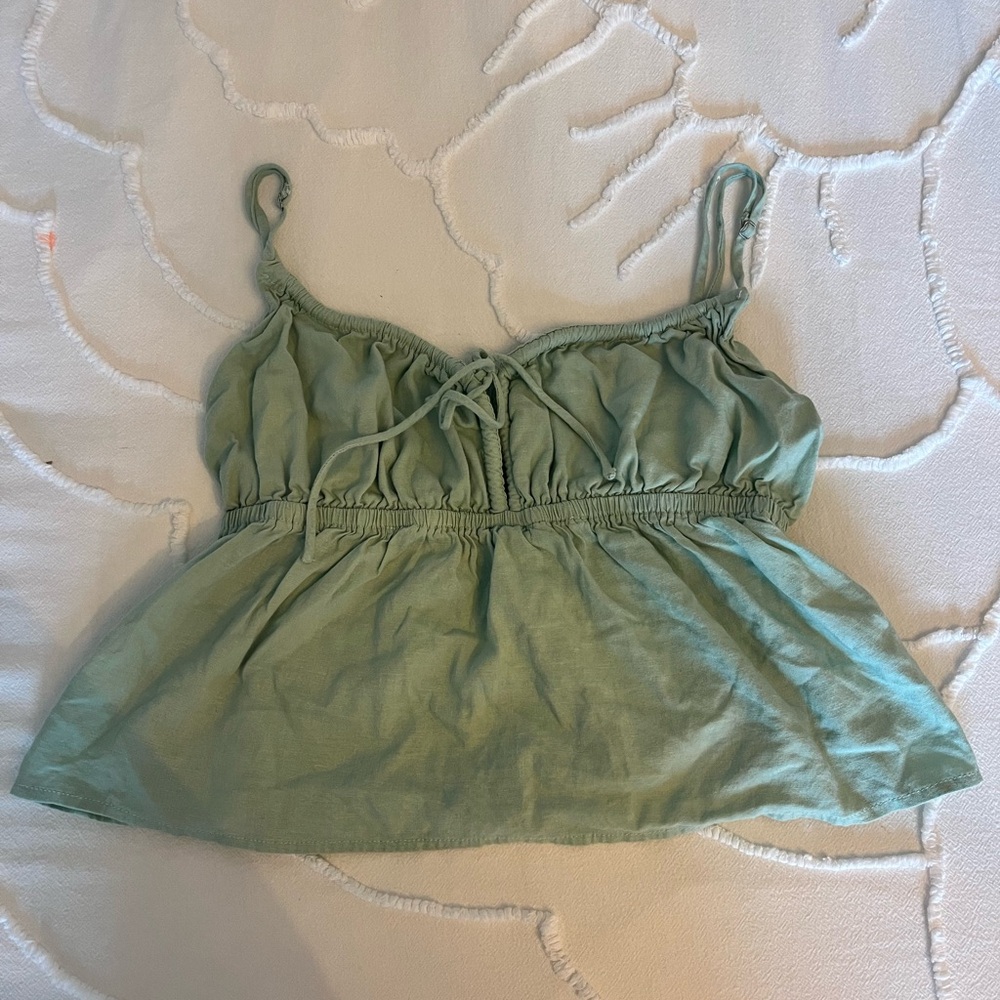 Mint Green Princess Poly Baby Doll Top